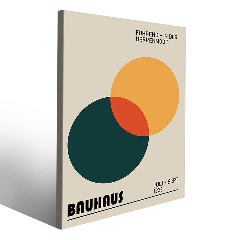 Opera astratta su tela Bauhaus per arredamento contemporaneo