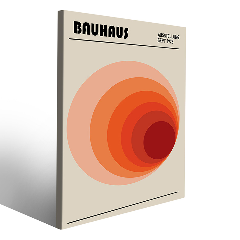 Tela moderna Bauhaus con motivi geometrici e forme astratte