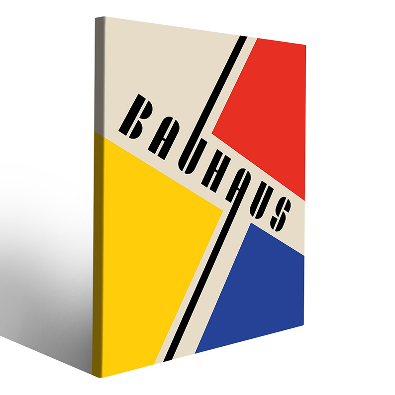Quadro moderno su tela ispirato al movimento Bauhaus