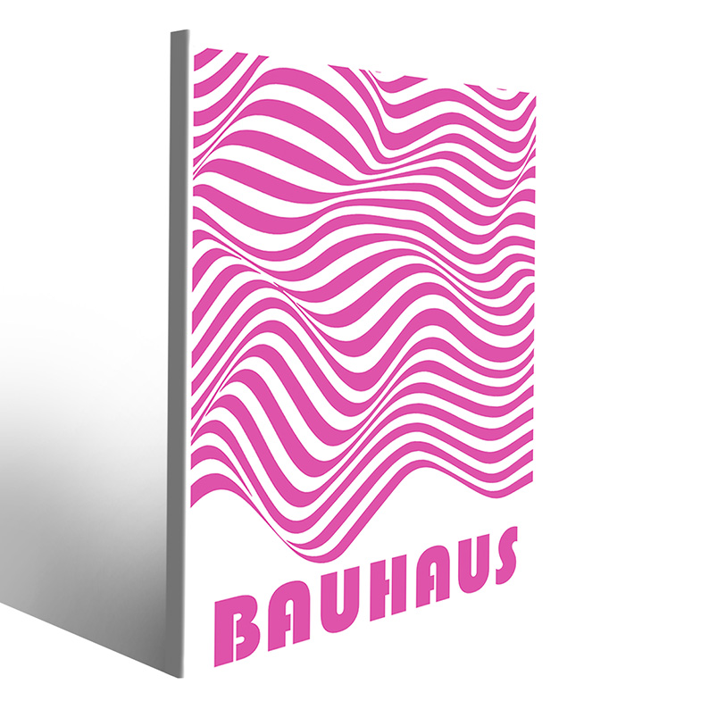 Stampa geometrica Bauhaus su tela con colori intensi