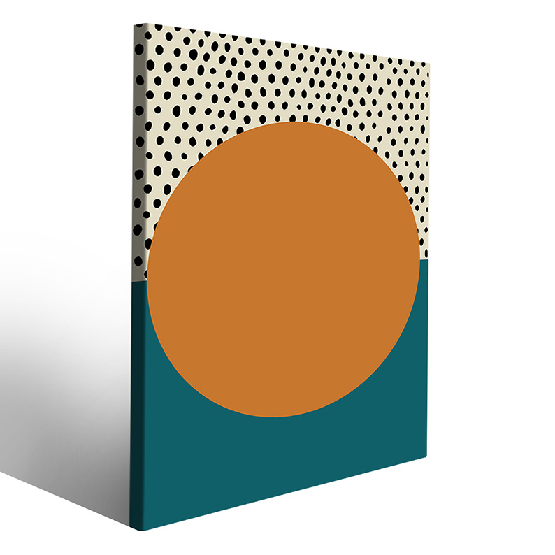 Quadro su tela con motivi stilizzati in stile Bauhaus