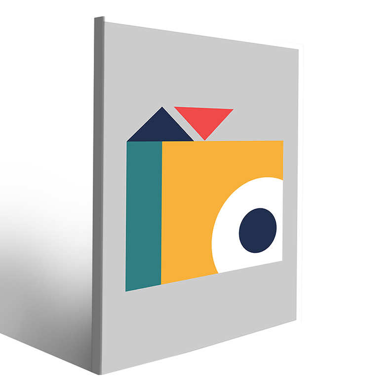 Stampa geometrica su tela Bauhaus per spazi dallo stile contemporaneo