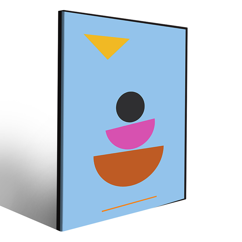 Colori e forme in quadro Bauhaus unico