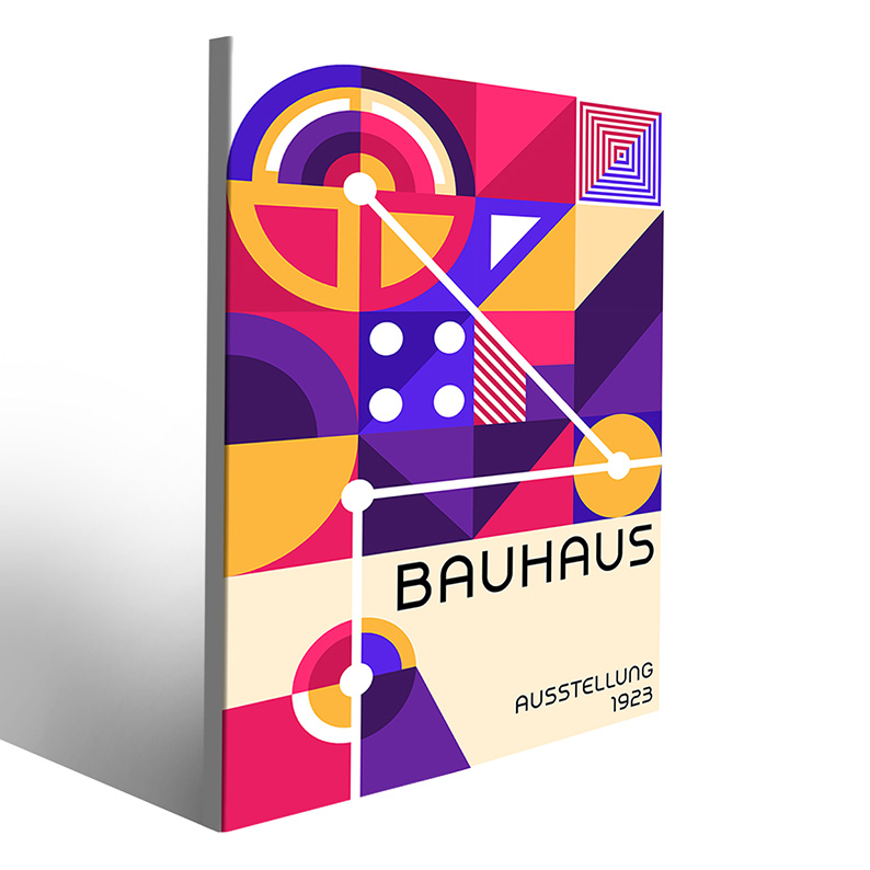 Tela geometrica Bauhaus per un ambiente originale