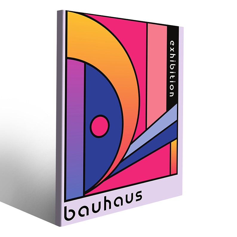 Design Bauhaus su tela per ambienti freschi