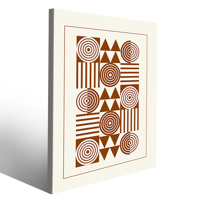 Stampa vibrante in stile Bauhaus per pareti