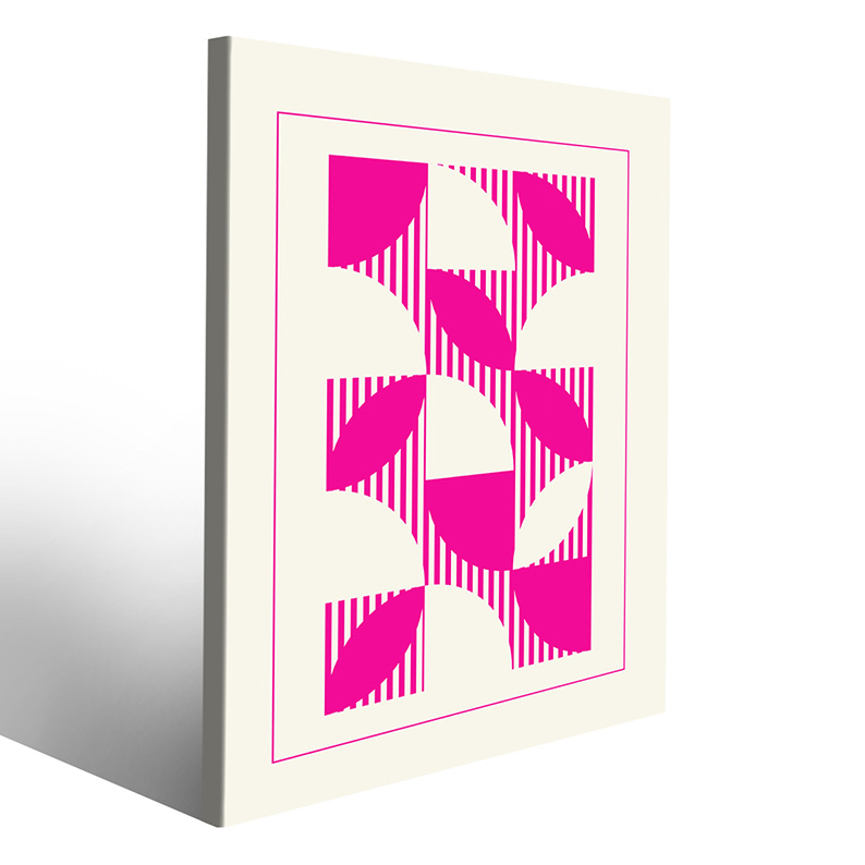 Stampa su tela geometrica in stile Bauhaus
