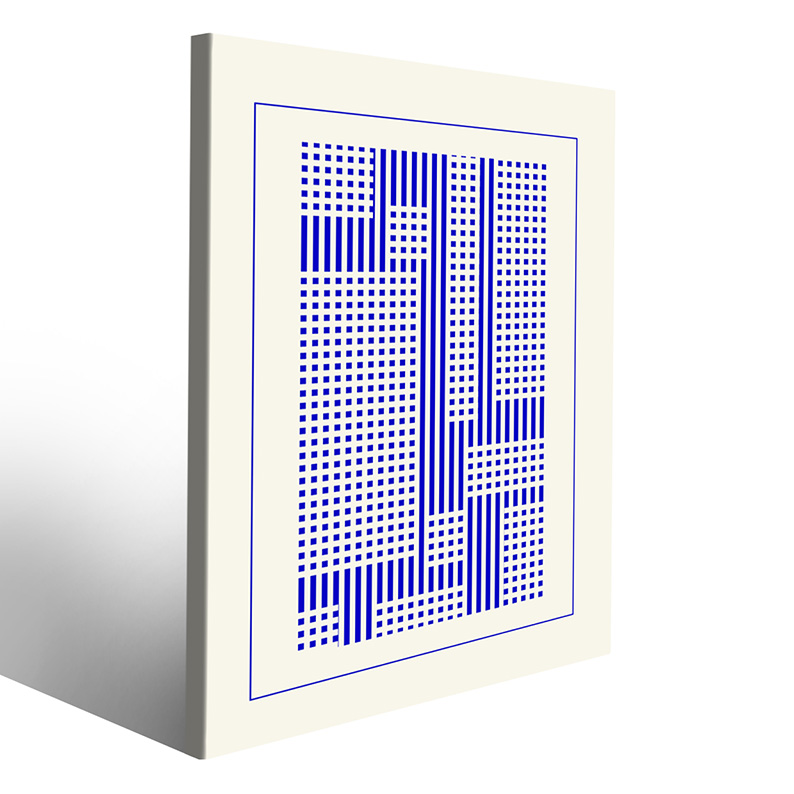 Stampa su tela vibrante in stile Bauhaus unico