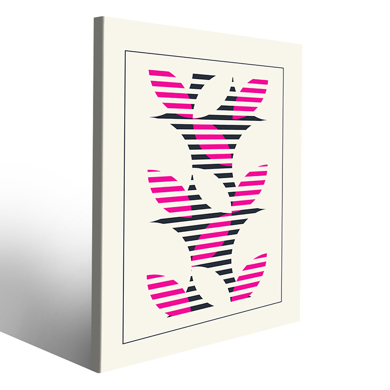 Stampa su tela geometrica in stile Bauhaus
