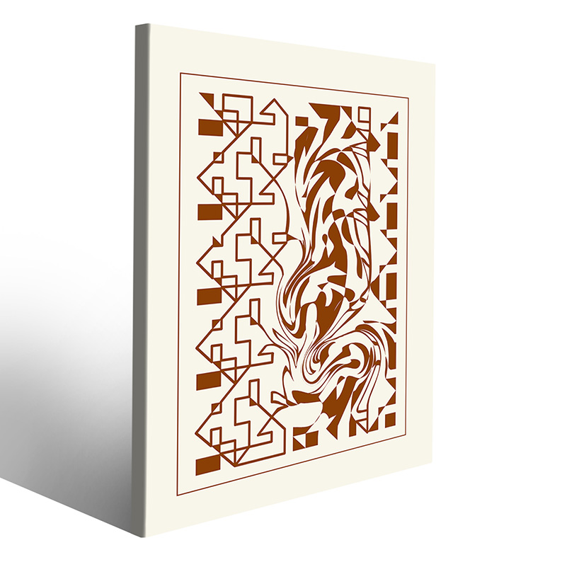 Stampa su tela geometrica in stile Bauhaus