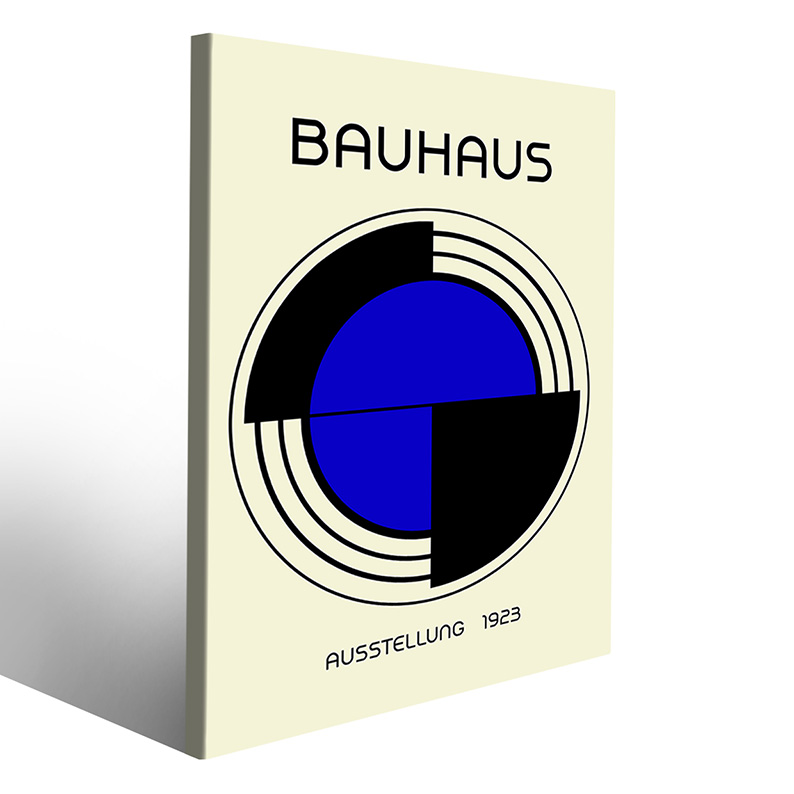 Stampa su tela geometrica in stile Bauhaus originale