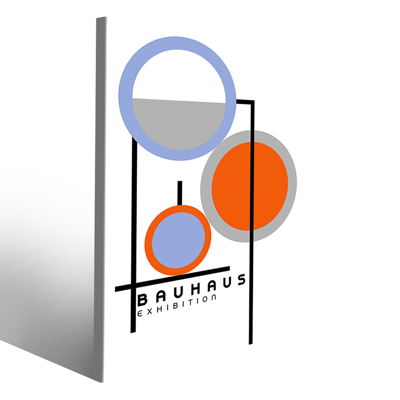 Stampa su tela vibrante in stile Bauhaus elegante
