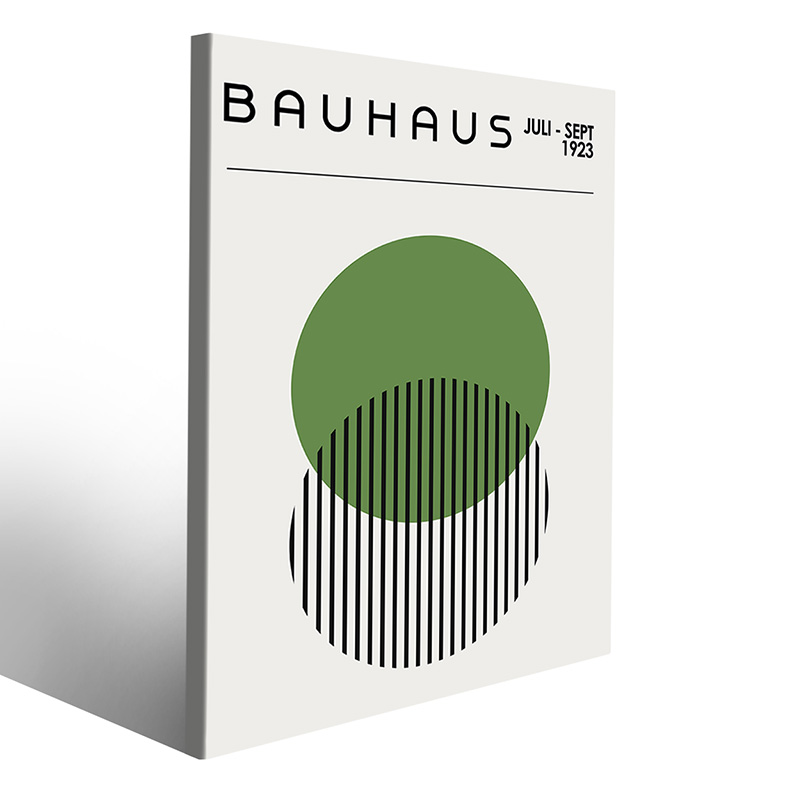 Quadro verde oliva Bauhaus per ambienti freschi