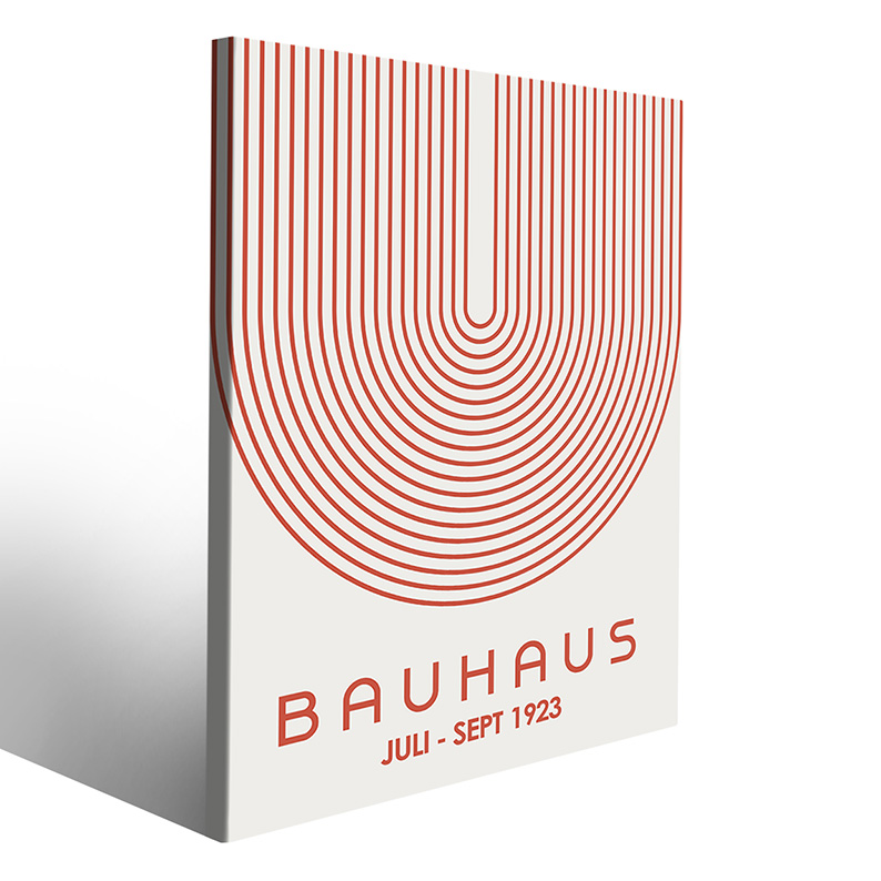 Linee rosse Bauhaus quadro moderno su tela