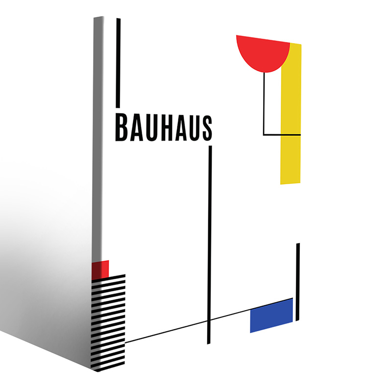 Composizione d'arte Bauhaus per interni dinamici e creativi