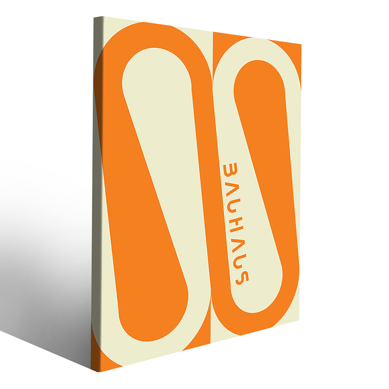 Grafica stile Bauhaus quadro con telaio da galleria