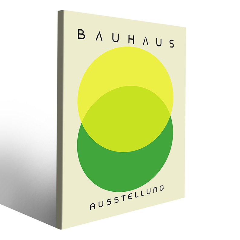 Quadro colore giallo Bauhaus verde acido