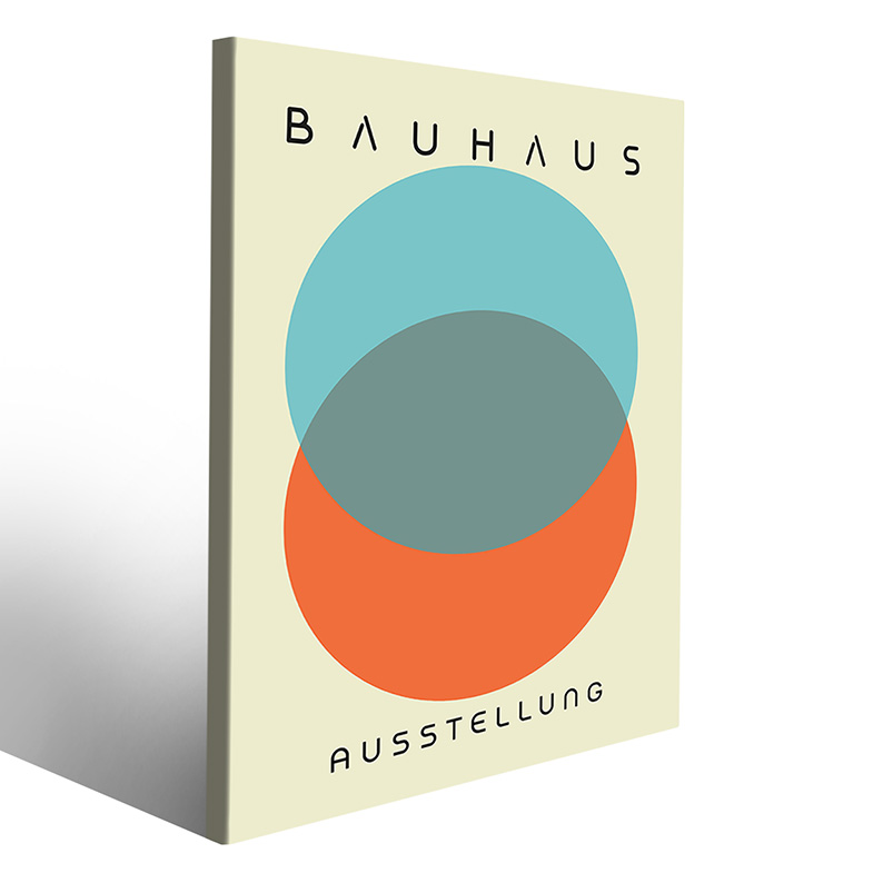 Atmosfera calda con le stampe su tela Bauhaus