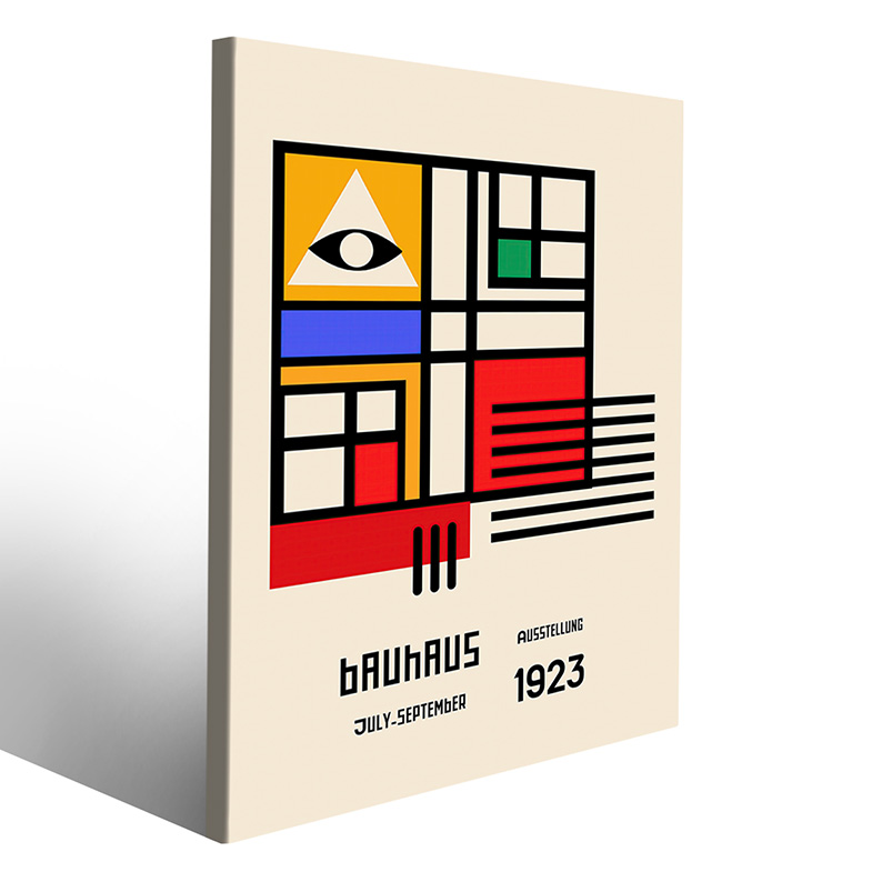 Serie di immagini su tela Bauhaus della metà del secolo